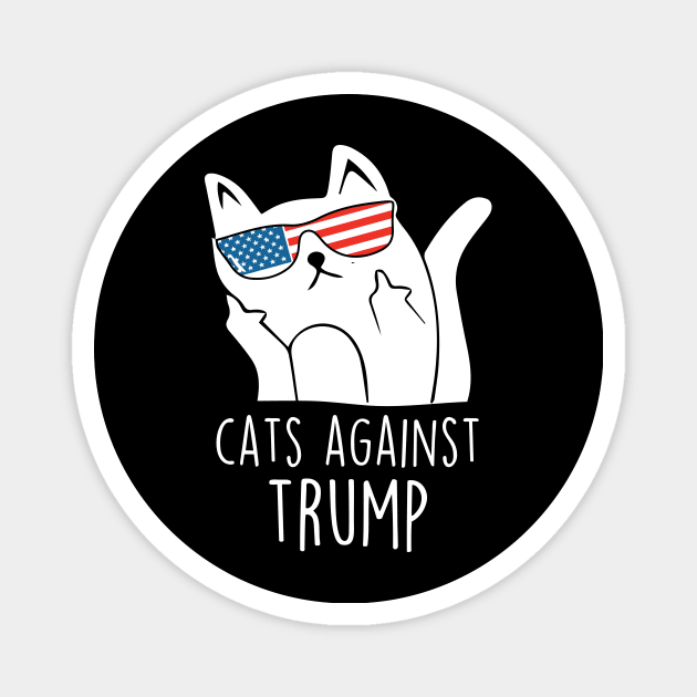 Protest Cat: Cats Against Trump Funny Gift Magnet by cotevalentine